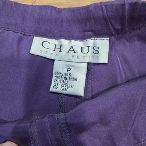 Chaus Sport Petite Purple Silk Pant